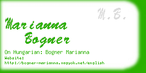 marianna bogner business card